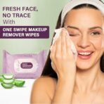 Hilary Rhoda One Swipe Makeup Remover Wipes | Removes Waterproof Makeup | Aleo Vera Infused Makeup Remover Wipes | Hydrating & Cleansing Facial Wipes | Paraben-Free | 25 pcs - Fast Shipping to USA & Canada - Image 4