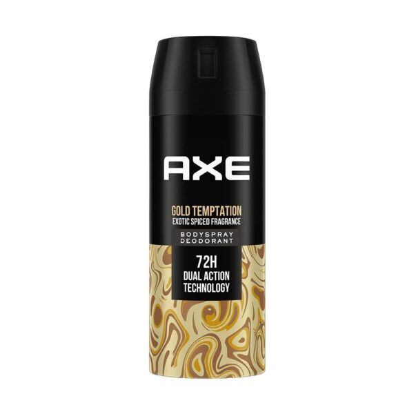 Axe Gold Temptation Long Lasting Deodorant Bodyspray For Men 150 ml - Fast Shipping to USA & Canada