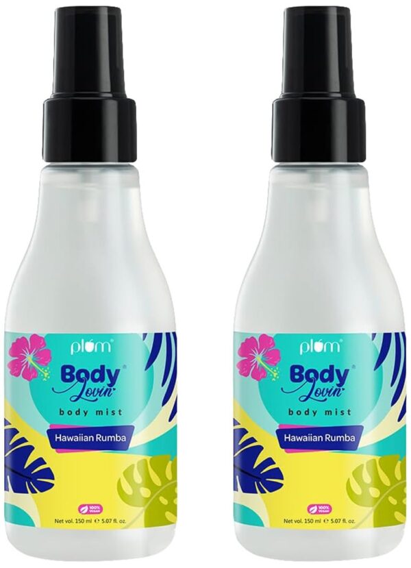 Plum BodyLovin' Hawaiian Rumba Body Mist, Body Spray, Long Lasting, Womens Perfume, Aqua Fresh Fragrance (Pack Of 2) 300ml - Fast Shipping to USA & Canada