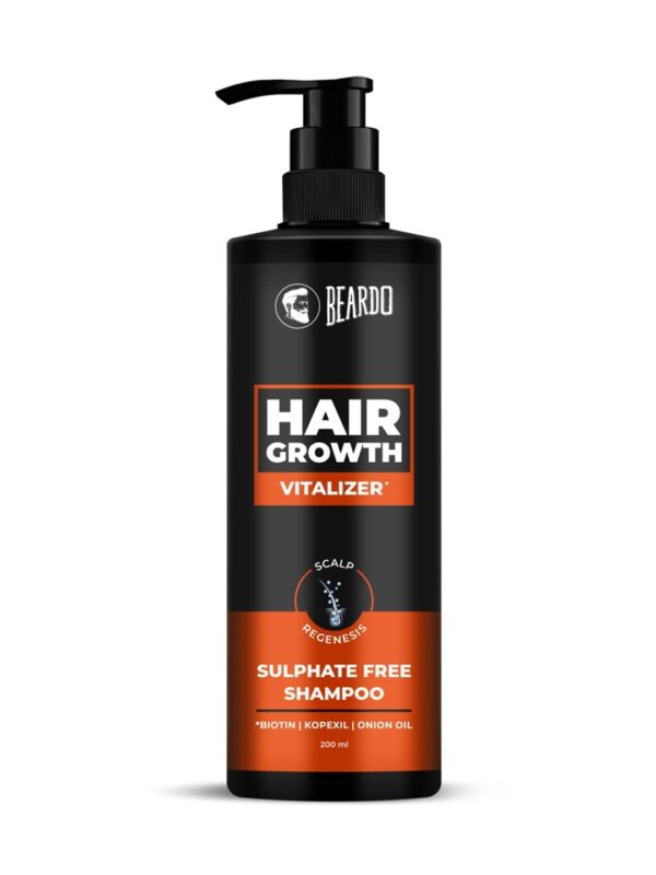 Beardo Hair Growth Vitalizer Shampoo, 200 ml | Shampoo for Men | Promotes Hair Growth | Sulphate and Paraben Free Shampoo | With Onion Oil & Biotin - Fast Shipping to USA & Canada