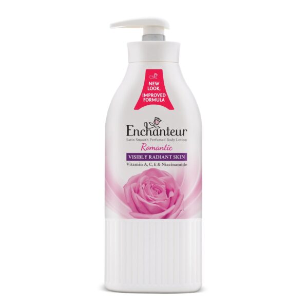 Enchanteur Romantic Perfumed Body Lotion with Aloe Vera & Olive Butter for Satin Smooth Skin| | Non-Greasy Formula| Water-Based Lotion| Floral French Fragrance | 500ml - Fast Shipping to USA & Canada