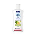 Chicco Baby Moments Gentle Bodywash & Shampoo with Green Apple & Peach, 200ml | Head-to-Toe | No Tears Formula | Hydrated Skin & Hair | Dermatologically Tested | Parabens & Phenoxyethanol Free - Fast Shipping to USA & Canada