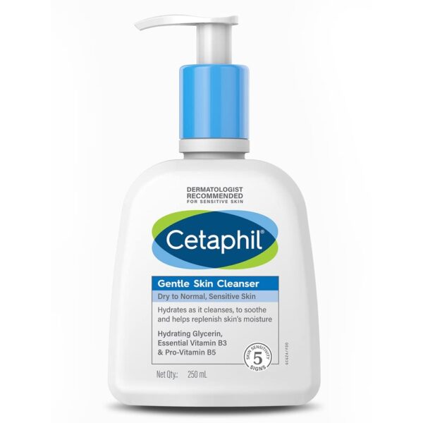 Cetaphil Paraben, Sulphate-Free Gentle Skin Hydrating Face Wash Cleanser with Niacinamide, Vitamin B5 for Dry to Normal, Sensitive Skin - 250 ml - Fast Shipping to USA & Canada