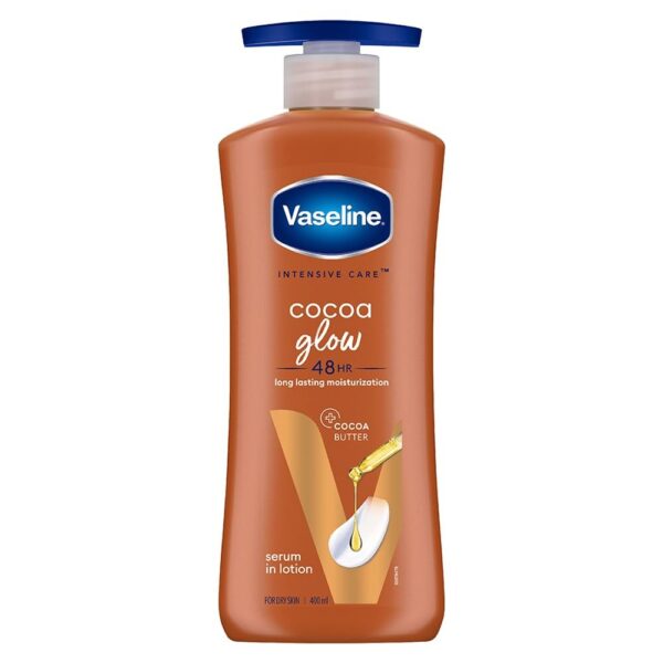 Vaseline Cocoa Glow Serum In Lotion, 400 ml | 100% Pure Cocoa & Shea Butter - Fast Shipping to USA & Canada