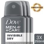 Dove Men+Care Invisible Dry Spray Antiperspirant Deodorant, Up To 48 hrs Protection From Sweat & Odour, Instantly Dry for Cleaner Feel & Leaves No White Marks or Stain, Soothes & Moisturises Skin, Warm, Oriental Scent, 250ml (Pack of 3) - Fast Shipping to USA & Canada - Image 3