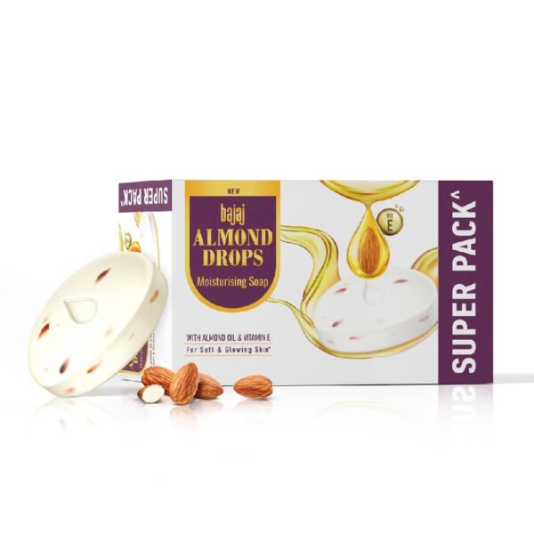 Bajaj Almond Drops Moisturizing Soap 5 X 125g - Fast Shipping to USA & Canada