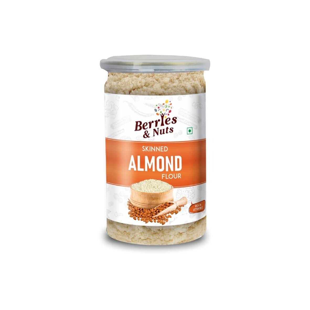 51snFcS2GxL-1.jpg Berries And Nuts Skineed Almond Flour | Badam Powder, Blanched Almond Powder Without Skin | 150 Grams | 1 Bottle of 150 Grams - Fast Shipping to USA & Canada - Image 1