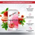 KamaSutra Superthin Strawberry Flavoured Condoms For Men 10 Count | Suitable for use with lubes & toys - Fast Shipping to USA - Image 6