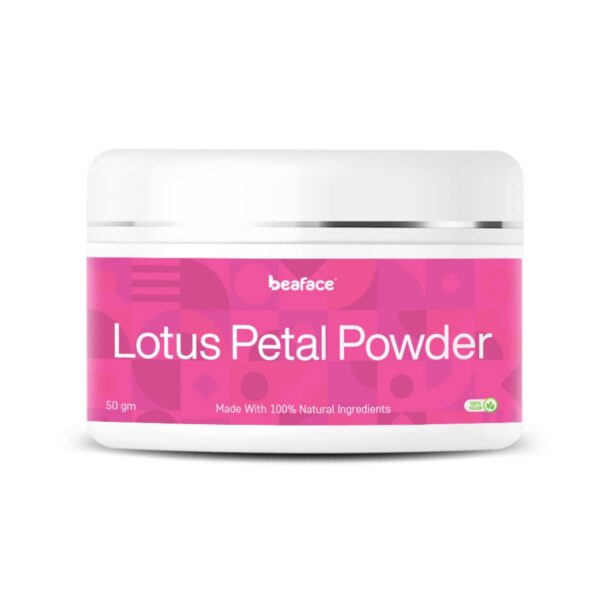 Beaface Lotus Petal Powder for Face & Skin. Reduces Blackheads & Acne Fairer Complexion - Radiance & Glow Hair Skin (50 Gm) (Pack of 2)