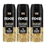 Axe Gold Temptation Long Lasting Deodorant Bodyspray For Men 150 ml, Pack of 3 - Fast Shipping to USA & Canada - Image 2