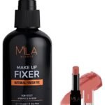MILA Beaute Makeup Fixer |Makeup Setting Spray | Dermatalogically Tested 75ml Pro Matte Lipstick | Creamy Matte Lipstick | Shade - Raazi, 4.2g - Fast Shipping to USA & Canada