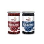 Berries And Nuts Dried Cranberry & Blueberry Combo | Cranberries 200 Grams & Blueberries 200 Grams - Fast Shipping to USA & Canada