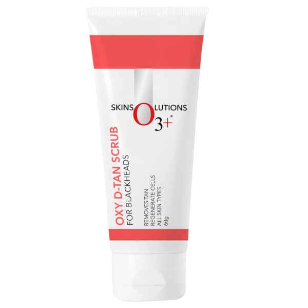O3+ Oxy D-Tan Scrub 60g for Blackheads & Glowing Skin | Anti Acne, Blackhead Remover | Detan Scrub for TAN Removal - Fast Shipping to USA & Canada