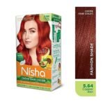 Nisha Cream Permanent Hair Color No Ammonia Cream Formula Permanent Fashion Highlights(60Gm+60Ml Each Pack) Copper Red (Pack Of 2) - Fast Shipping to USA & Canada - Image 5