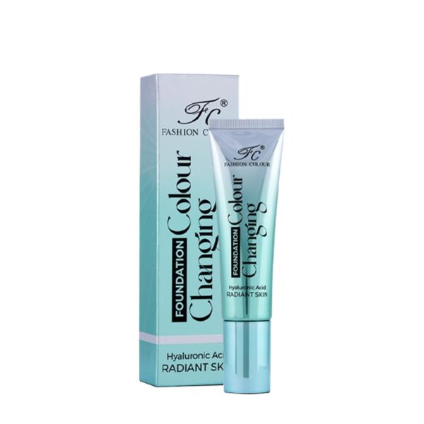Fashion Colour Color Changing Foundation | Infused With Hyaluronic Acid | Radiant Skin | Flawless Color Changing With Satin Finish, Makeup Base, Long Lasting Waterproof Liquid Foundation For Face Makeup (IVORY, 40g) - Fast Shipping to USA & Canada