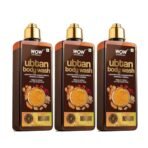 WOW Skin Science Ubtan Body Wash|Tan Removal And Glowing Skin|With Chickpea Flour, Almond, Safron & Turmeric Extract|250 Ml|Pack of 3 - Fast Shipping to USA & Canada - Image 2