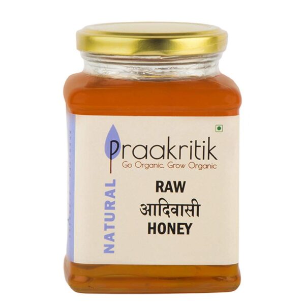 Praakritik Natural Adivasi Honey, Organic, Natural, Unpasteurized, Unfiltered & Raw, from Wild Indigenous Bees, 500 Grams - Fast Shipping to USA & Canada