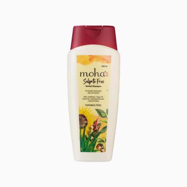 Moha: Sulfate-Free Herbal Hair Shampoo Gel, Mild Shampoo With Goodness of Proven Herbs For Gentle Hair Cleansing & Hair-Fall Control all hair types - 200ml (Pack of 1) - Fast Shipping to USA & Canada