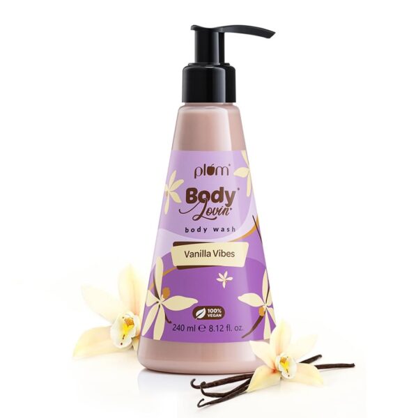 Plum Bodylovin' Vanilla Vibes Body Wash | SLS-Free Creamy Body Wash for Women | Shower Gel with Long Lasting Vanilla Fragrance | Aloe-Infused Nourishing Body Cleanser for Soft & Smooth Skin - 240ml - Fast Shipping to USA & Canada