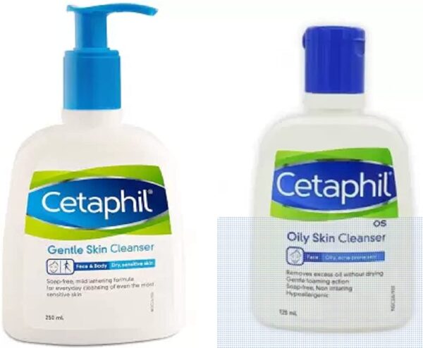 Cetaphil Cleanser kit for Dry, Sensitive & Oily Skin ? Dry & Sensitive Skin Cleanser 250ml, Oily Skin Cleanser 125ml (375 ml) - Fast Shipping to USA & Canada