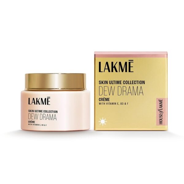 LAKME Dew Drama Gel Cream, Pro-Ceramides, Vit E + Vit B + Vit F 50G - Fast Shipping to USA & Canada