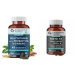 Carbamide Forte Multivitamin Tablets with Probiotics & Ashwagandha | Multivitamin supplement with 45 Ingredients - 180 Tablets & Testosterone Supplement ? 60 Veg Tablets COMBO - Fast Shipping to USA