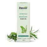 Deewal Moringa + Rosemary Hair Oil | Herbal Hair Oil for Repairing Damaged Hair | Hair Fall Control & Natural Hair Growth Extract | Vegan & Cold-Pressed | 100% Natural Formula - Fast Shipping to USA & Canada