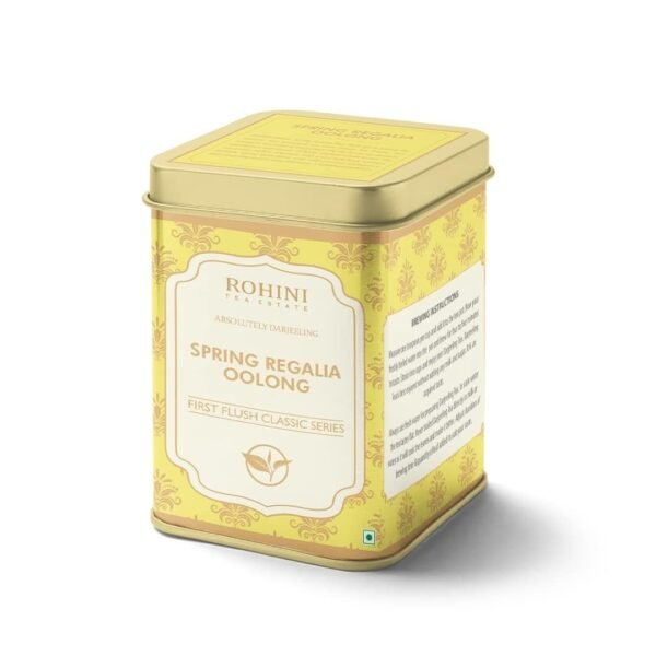 Gopaldhara Darjeeling Tea Spring Regalia Silver Tips Oolong First Flush Tea 2024 75 grams Tin Can - (Classic Series) FTGFOP1 Darjeeling First Flush Oolong Tea - Fast Shipping to USA & Canada