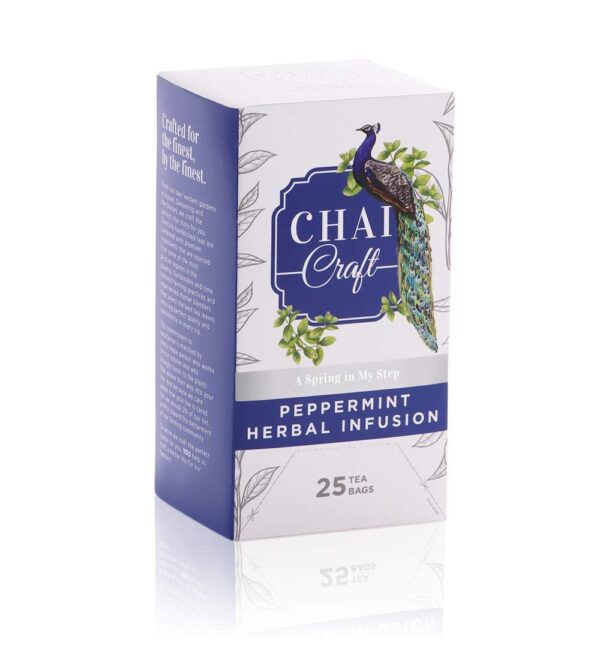 Chai Craft Peppermint Herbal Infusion 25 Tea Bags - Fast Shipping to USA & Canada