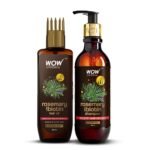 WOW Skin Science Rosemary Shampoo & Hair Oil Kit | Helps Prevent Breakage & Split Ends | Adds Shine to Dull Hair | Net Vol 450ml - Fast Shipping to USA & Canada