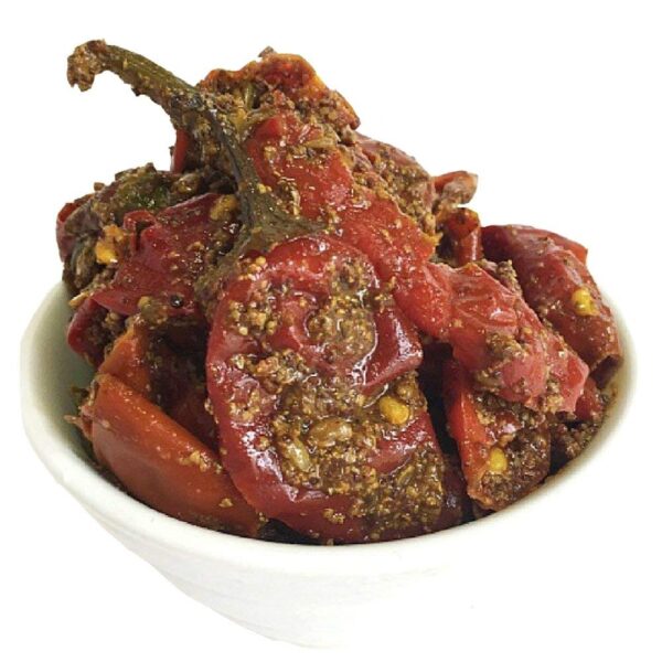 Organic Bites Rajasthani (Marwari) Athana Mirichi Red (Red Chilli Pickle) Lal mirchi Achar -800 gm - Fast Shipping to USA & Canada