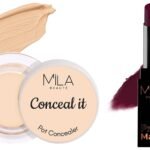 MILA Beaute Pro Matte Lipstick | Shade - Noorjahan, 4.2g Conceal It Pot Concealer For Face Makeup | Shade - (Creamy Beige, 4g) - Fast Shipping to USA & Canada