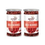 Berries And Nuts Premium Dried Gojiberry | Dehydrated Gojiberies, Dried Berries | 320 Grams | 2 Bottle of 160 Grams - Fast Shipping to USA & Canada