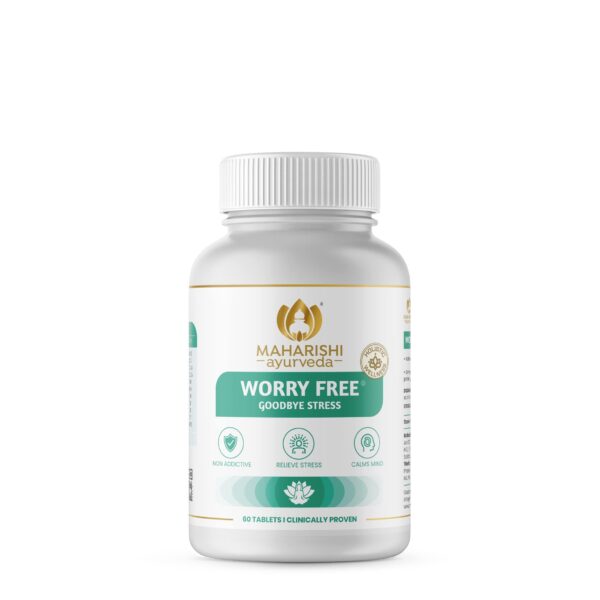 Maharishi Ayurveda Ashwagandha Worry Free Ayurvedic Tablets, Help Keeps The Mind And Body Calm And Relaxed Non Addictive By Maharishi Ayurveda 60 Tablets Pack Of 1 - Fast Shipping to USA