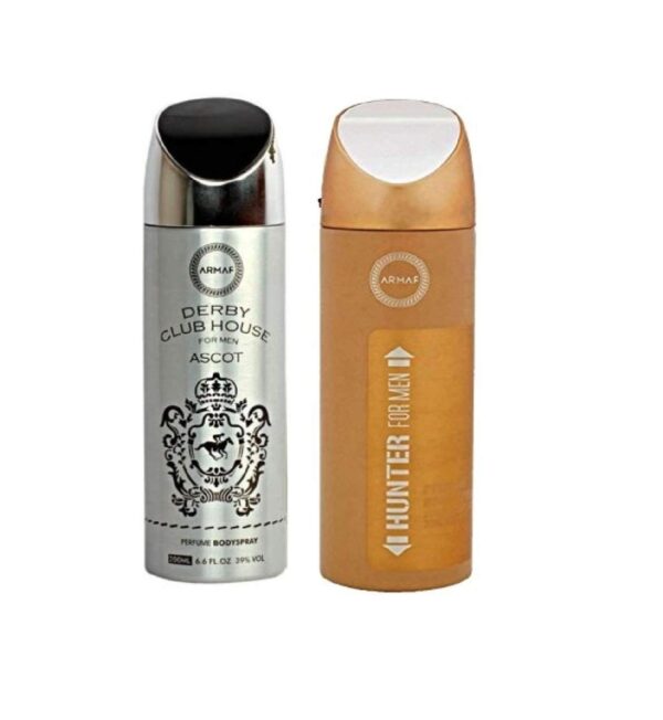 ARMAF Derby Club House Ascot & Hunter Perfume Body Spray for Men, 2 Count - Fast Shipping to USA & Canada