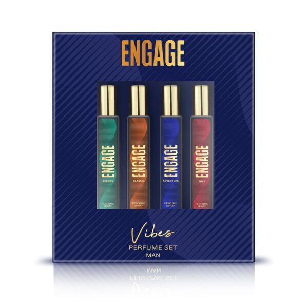Engage Vibes Perfume Spray Set for Men, Travel Sized, Assorted Pack, Long Lasting, Ideal Valentine Gift, Birthday Gift, 25mlX4 - Fast Shipping to USA & Canada
