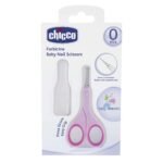 Chicco Baby Nail Scissors with Rounded Ends | Includes Cover for Hygeinic Storage | Baby Nail Cutter Scissors for Safe Use (Pink) - Fast Shipping to USA & Canada