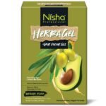 Nisha Herba Gel Hair Colour Gel, Original Black 1 Litre | No Ammonia, No Stain, Non-Drip Vegan Formula | Permanent Hair Colour & Hair Dye | 100% Grey Coverage & Long-Lasting Shine - Fast Shipping to USA & Canada