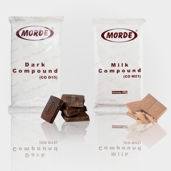 Konfiz Morde Dark & Milk Chocolate Compound Slabs-Perfect For Baking, Cake Decorating, Topping, Molding & Dipping (2 Combo Pack, 400 Gm Each) - Fast Shipping to USA & Canada