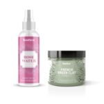 Beaface Combo of French Green Clay Powder - 100gm | Rosewater Spray Fresh Glow (Pack of 2)