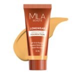 Mila Beaute Longwear Weightless Foundation | Matt Finish With SPF 15 and Vitamin E | Water Resistant Buildable Formula & Super Light | Liquid Foundation | Shade - (304 Golden Caramel, 30ml) - Fast Shipping to USA & Canada