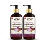 WOW Skin Science Onion Shampoo - 300 ml (Pack of 2) | Helps Control Hair Fall & Promotes Hair Growth | For Stronger Hair | With Red Onion Seed Oil Extract, Black Seed Oil & Pro-Vitamin B5 - Fast Shipping to USA & Canada