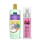 Parachute Advansed Rosemary enriched Coconut Hair Oil 300ml & Livon Style Pro Keratin Hair Serum 100ml, Pack of 2 - Fast Shipping to USA & Canada