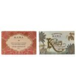 Kama Ayurveda Red Sandalwood Ayurvedic Soap with Pure Sandalwood Oil, 125g & Kama Ayurveda Organic Khus Soap, 4.1 oz - Fast Shipping to USA & Canada
