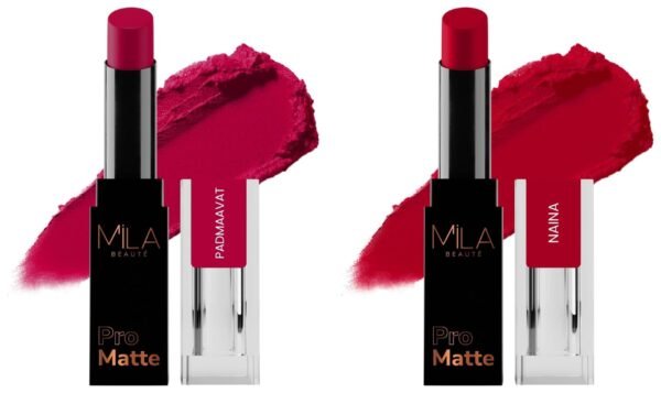 MILA Beaute Pro Matte Lipstick | Creamy Matte Lipstick | Shade - Padmaavat, 4.2g Pro Matte Lipstick | Creamy Matte Lipstick | Shade - Naina, 4.2g - Fast Shipping to USA & Canada