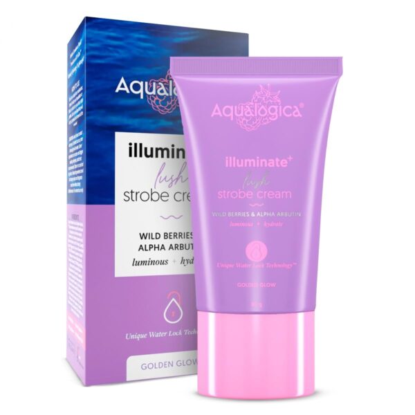 Aqualogica Illuminate+ Lush Strobe Cream with Wild Berries and Alpha Arbutin - 30g - Fast Shipping to USA & Canada
