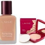 LAKME Perfecting Matte Liquid Foundation for All Skin Type,Marble,Waterproof Full Coverage Long Lasting - Light Oil Free Face Makeup With Vitamin E,Dewy Finish Glow,27 Ml & Face It Compact,Pearl,9 G - Fast Shipping to USA & Canada