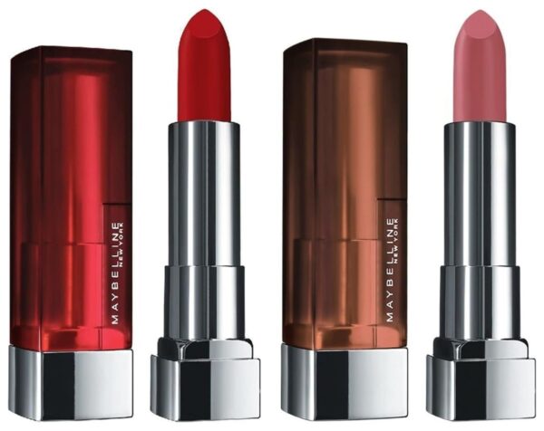 Maybelline New York Color Sensational Creamy Matte, 634 Bold Crimson, 3.9g with FREE Color Sensational Creamy Matte 507 Almond Pink - Fast Shipping to USA & Canada