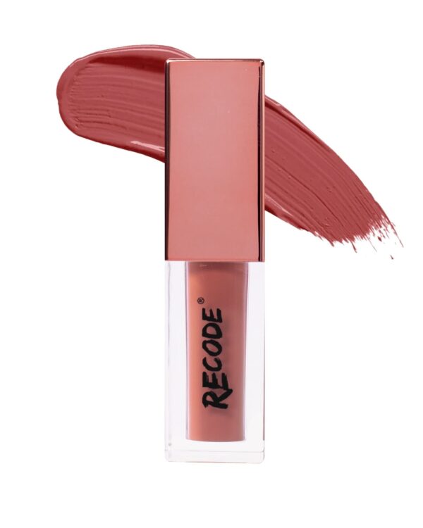 Recode Hydrating Matte Liquid Lipstick with Rose Flower Extract, Jojoba Oil & Argan Oil, Transfer-Proof & Hydrating for Lips, Liquid Lipstick for Women & Girls, August-08, 3ml - Fast Shipping to USA & Canada