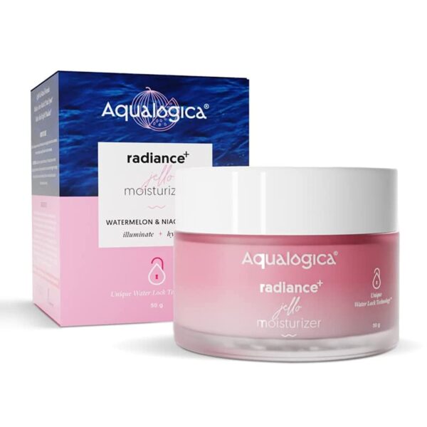 Aqualogica Radiance+ Jello Moisturizer Gel With Watermelon & Niacinamide For Pigmentation & Dark Spots - For Dry, Bright And Radiant Skin Of Women & Men -50G - Fast Shipping to USA & Canada